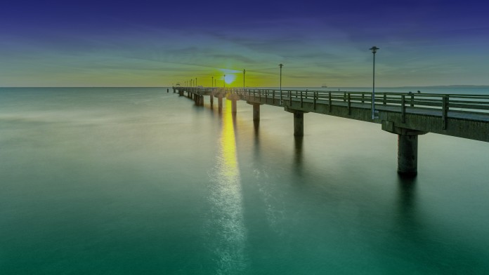 Bridge in front of horizon